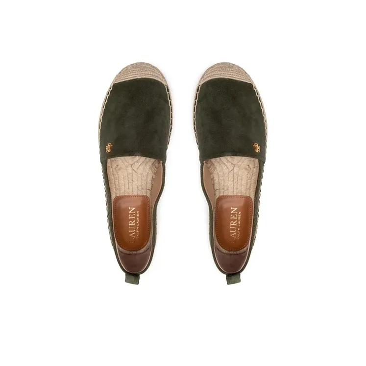 Polo Ralph Lauren Flat Shoes Women's Green-3