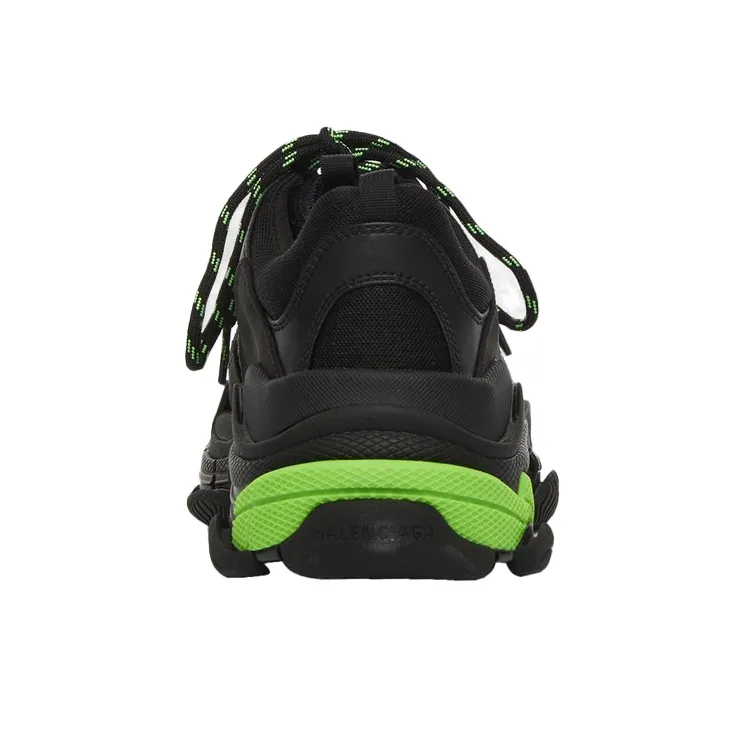 Balenciaga Triple S Black Fluo Green-4