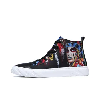 YEDANI High-Top Canvas Shoes Men's Black