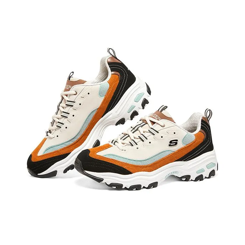 Skechers D'lites 1.0 Sneakers 'White Black Orange'-3