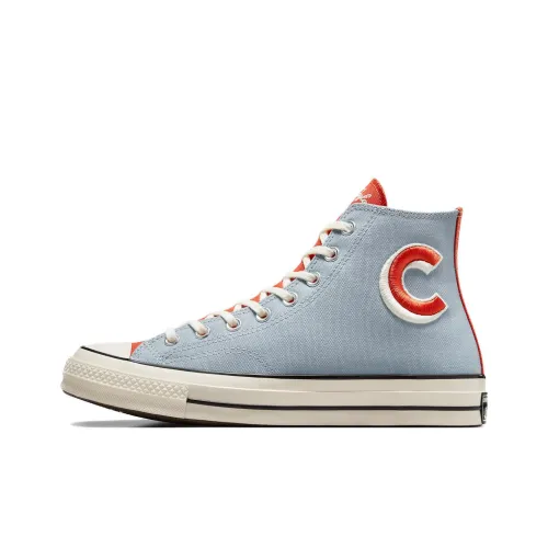 Converse 1970s Canvas Shoes Unisex High-Top Gray/Orange Red