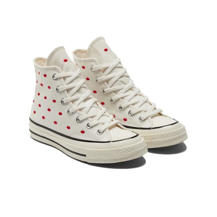 Converse Chuck Taylor All Star 70 Hi Embroidered Lips Vintage White-2