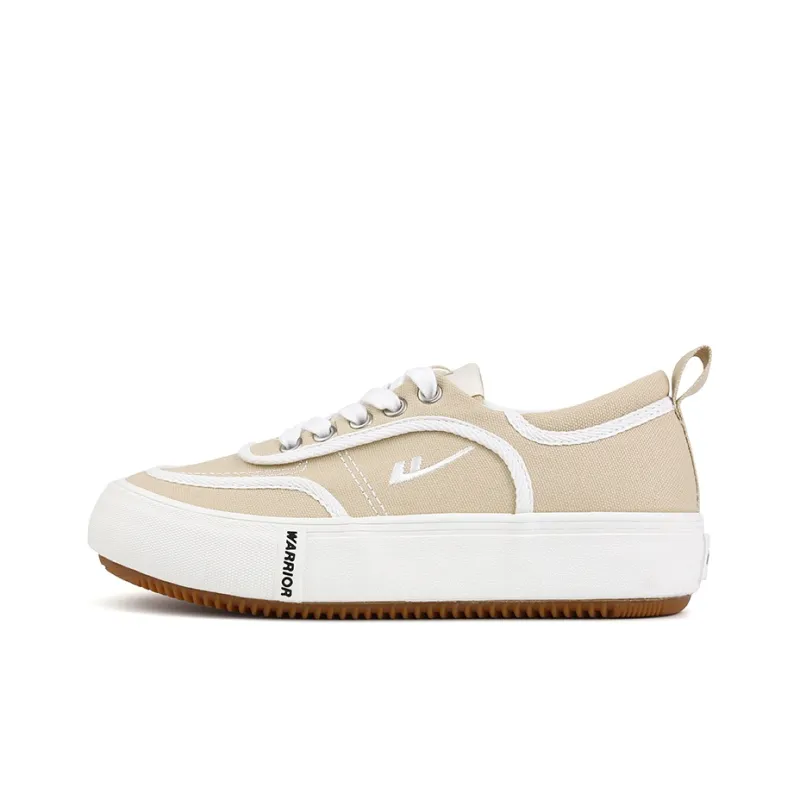 WARRIOR Canvas Shoes Women's Low Top Dark Beige-0