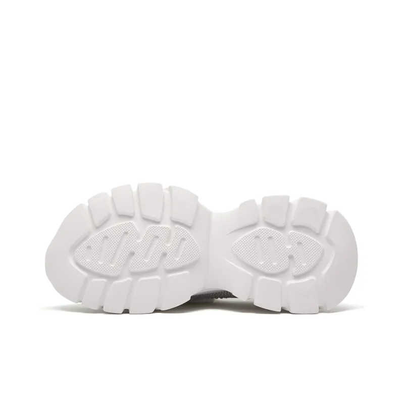 PACO GIL Abrasion-Resistant Low-Top Chunky Sneakers 6cm Women's White-5