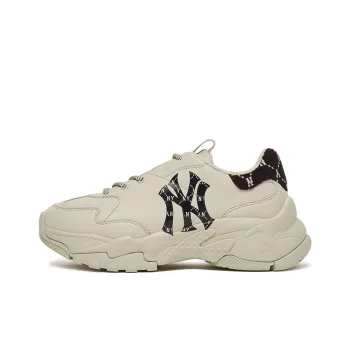 MLB Big Ball Chunky Chunky Sneakers Unisex Low Top Beige/Black