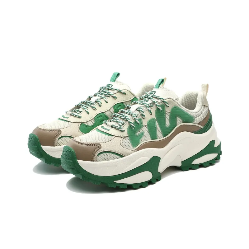 FILA CELLA Cushioning Low Top Chunky Sneakers Women's Light Pea Green-1