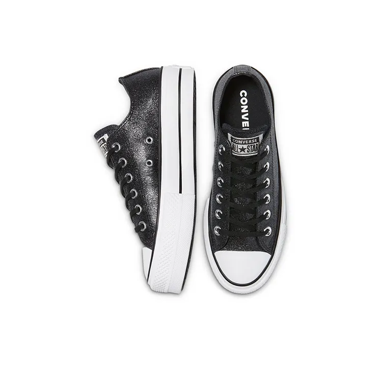 Converse Women's Chuck Taylor All Star Platform Low 'Black Glitter' Women's-3