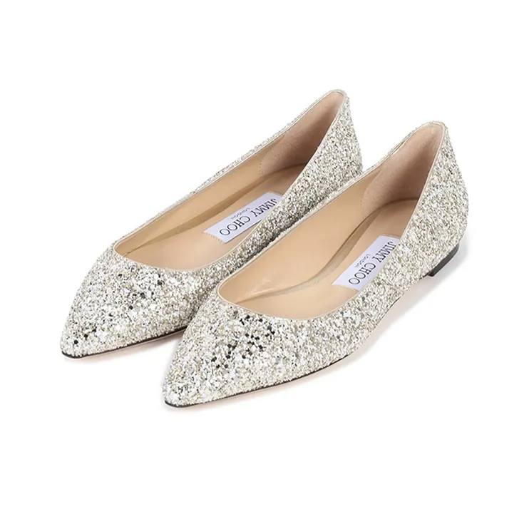 Jimmy Choo ROMY Flat Shoes Women's Moon Sandy-1