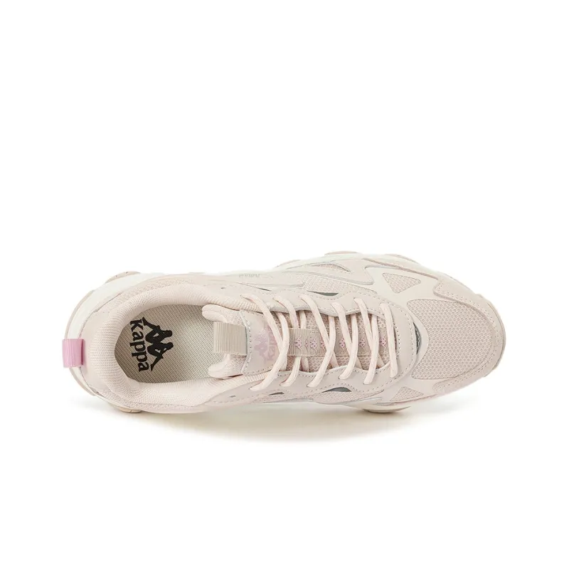 Kappa Cushioning Abrasion Resistant Breathable Coverage Low Top Chunky Sneakers Unisex Light Pink-5