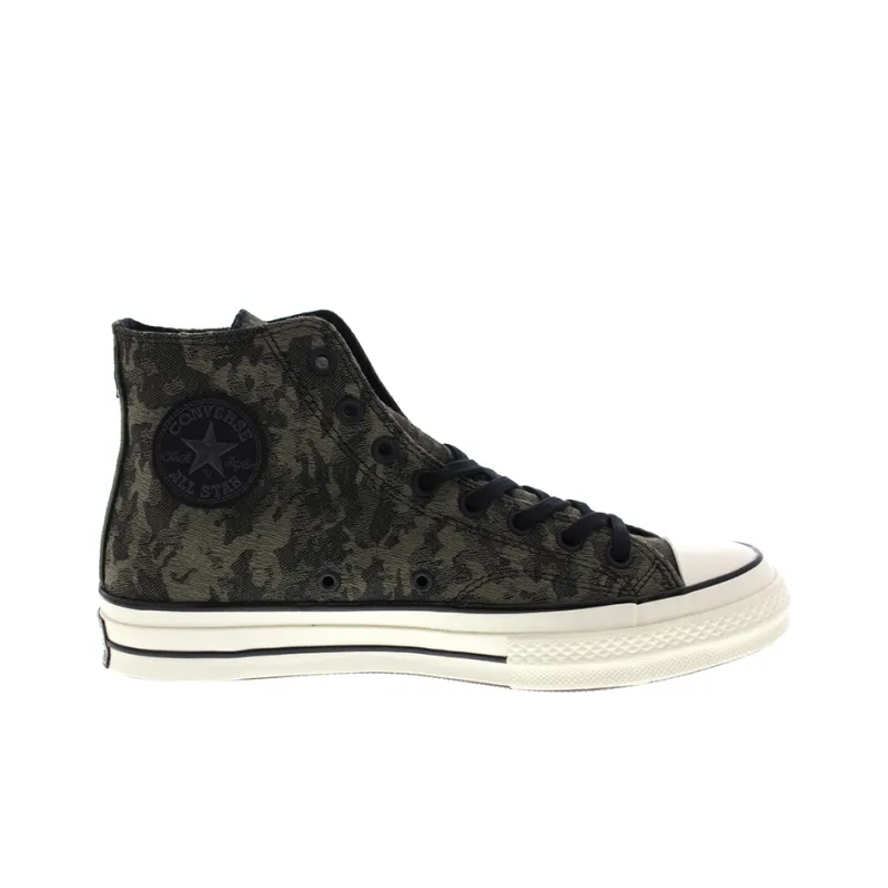 Converse 1970s Chuck High Non-slip Lightweight High-Top Canvas Shoes Unisex Green Camouflage-1