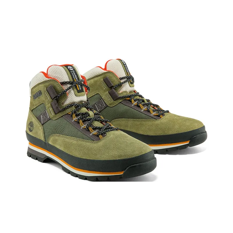 Timberland Euro Hiker Leather And Fabric Hiker 'Dark Green Nubuck'-3