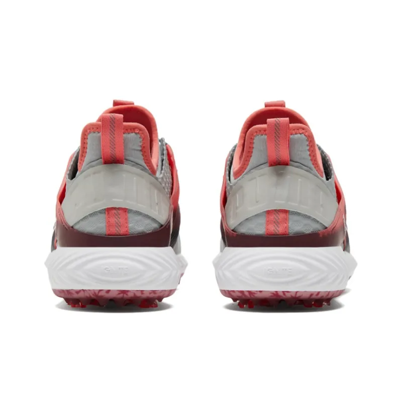 PUMA IGNITE Pwradapt Caged Palms Cushioning Anti-Slip And Wear-Resistant Low-Top Golf Shoes Men's Gray Red-4