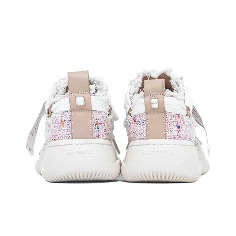 SMILEREPUBLIC Anti Slip Wear Resistant Low Top Canvas Shoes Unisex Pink-4