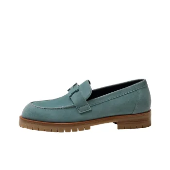 HERMES Faubourg Loafers Women's Blue