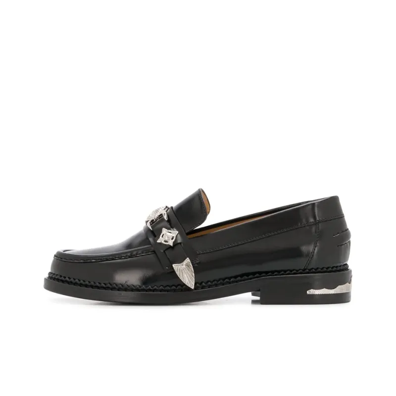 Toga Pulla Round-toe Leather Loafers-0