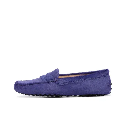 TOD'S Round-toe Textured-finish Loafers