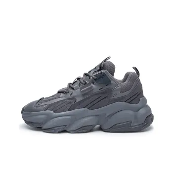 STARTER Rock Formation Series Cushioned Slip Resistant Low Top Chunky Sneakers Women's Black Gray Solid Color