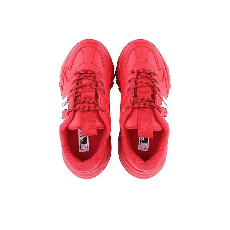 MLB Big Ball Chunky Cushioned Slip Resistant Height Increasing Low Top Chunky Sneakers Unisex Red-2