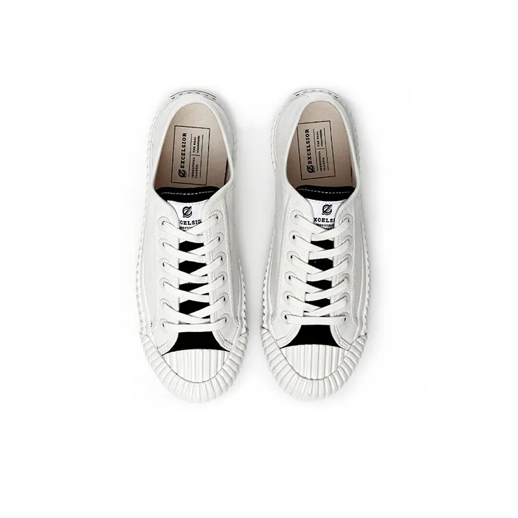 Excelsior Canvas Shoes Unisex Low Top Steam White-3