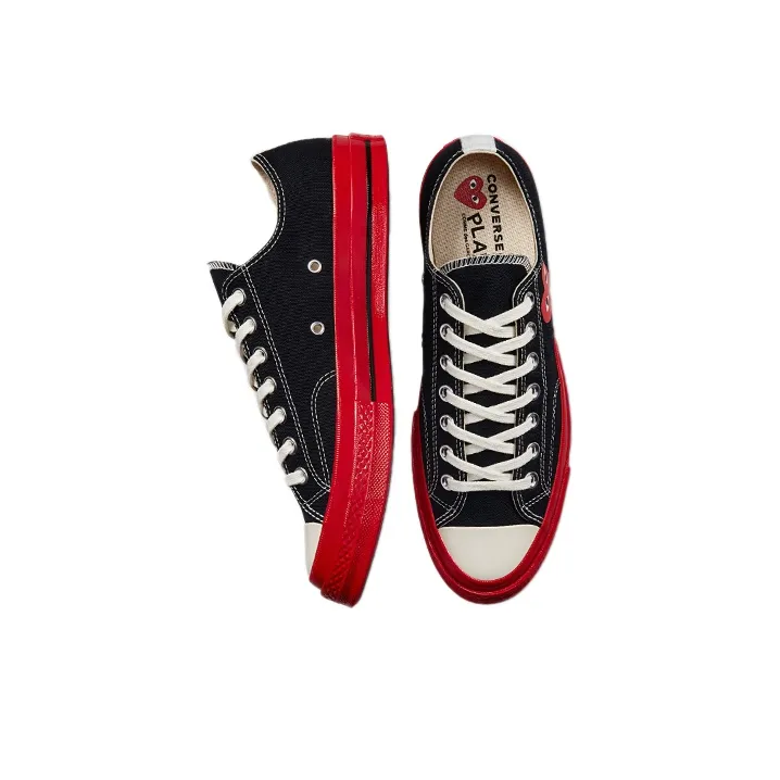 Converse Chuck Taylor All Star 70 Ox Comme Des Garcons Play Black Red Midsole-3