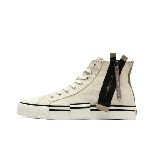 Pony Canvas Shoes Men High-Top Off White