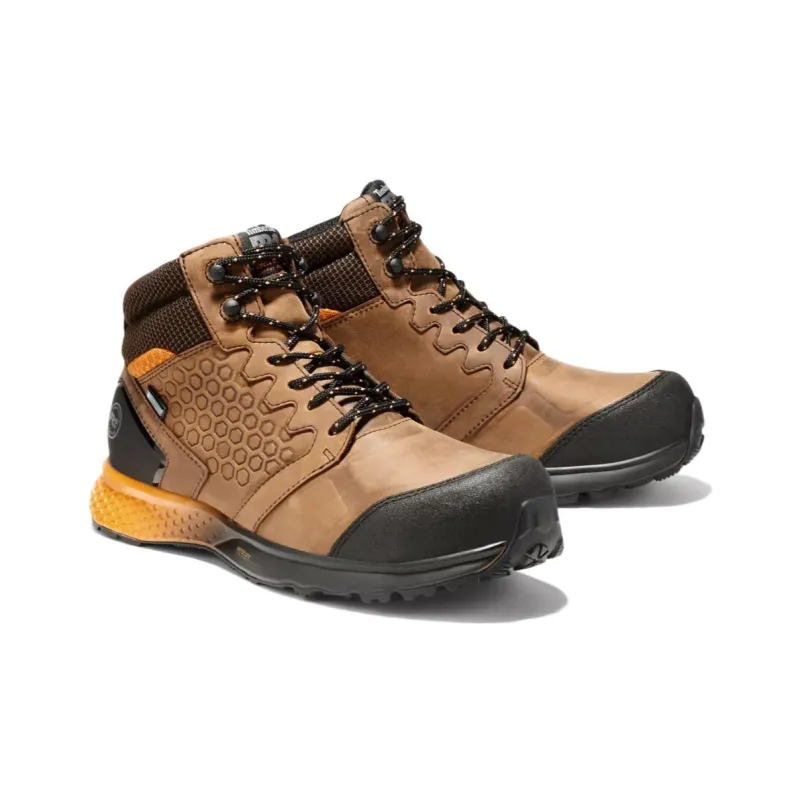 Timberland REAXION Wear-Resistant Short Outdoor Boots Men's Brown Black-1