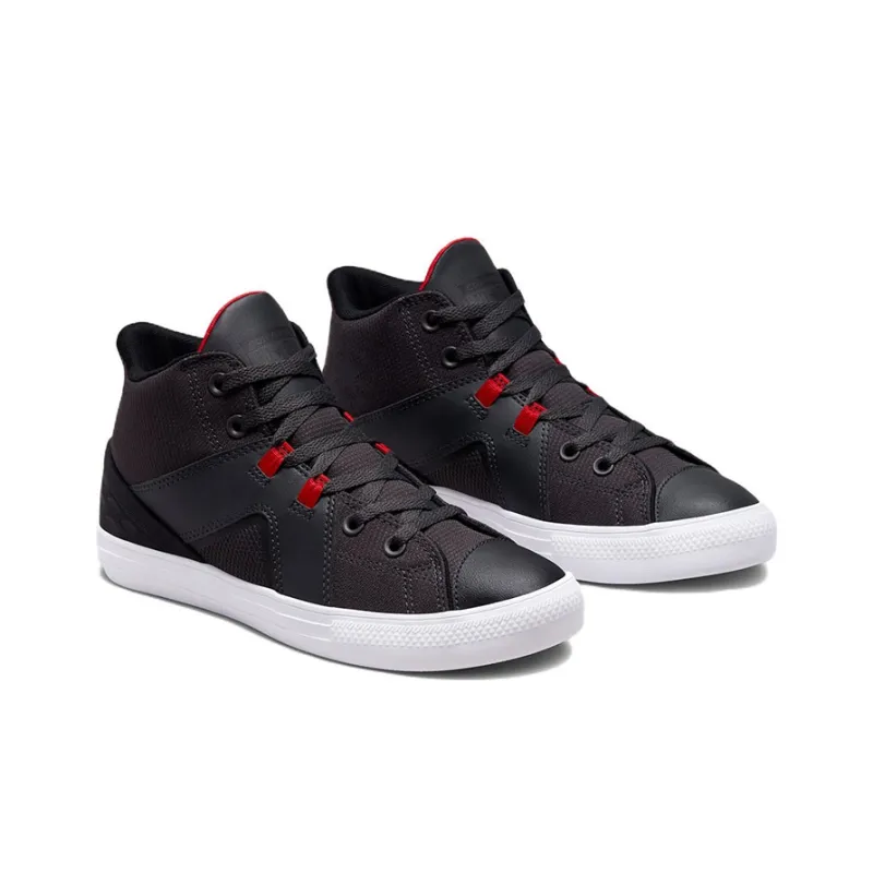 Converse Chuck Taylor All Star Flux Ultra Wear-Resistant Mid-Top Canvas Shoes Unisex Black Red-2