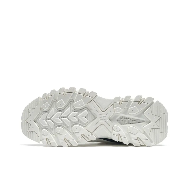 XTEP Shanhai Collection Cushioning Anti Slip Wear Resistant Breathability Low Top Chunky Sneakers Men's White Blue-3