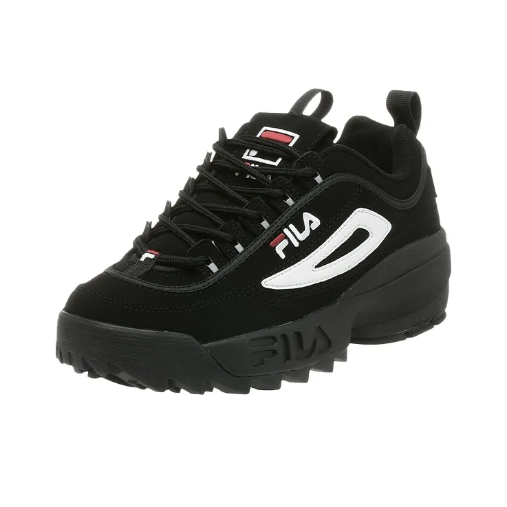 FILA Disruptor 2 Low Top Daddy Shoes Black/White-2