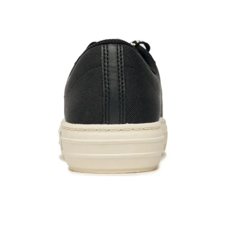 MLB Playball Wear Resistant Low Top Canvas Shoes Unisex Black Beige-4