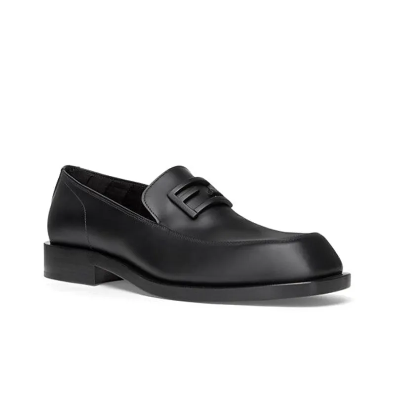FENDI FF Baguette-Motif Loafer 'Black'-2