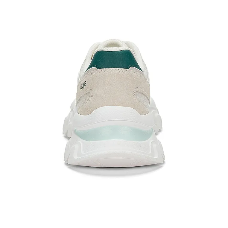 Kappa Anti-Slip Wear-Resistant Low-Top Chunky Sneakers Unisex White Gray-5