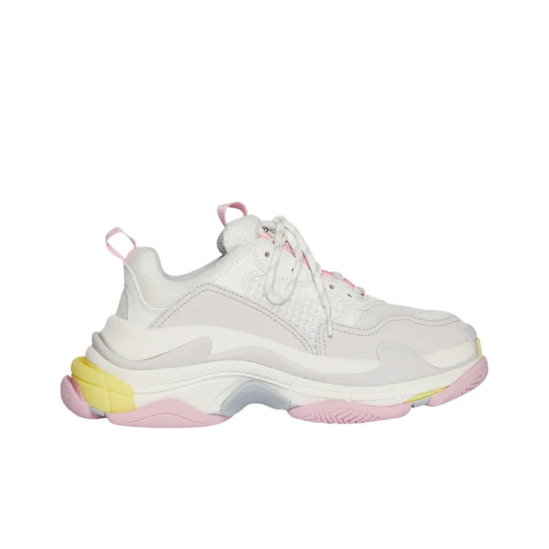 Balenciaga Triple S White Yellow Women's-1