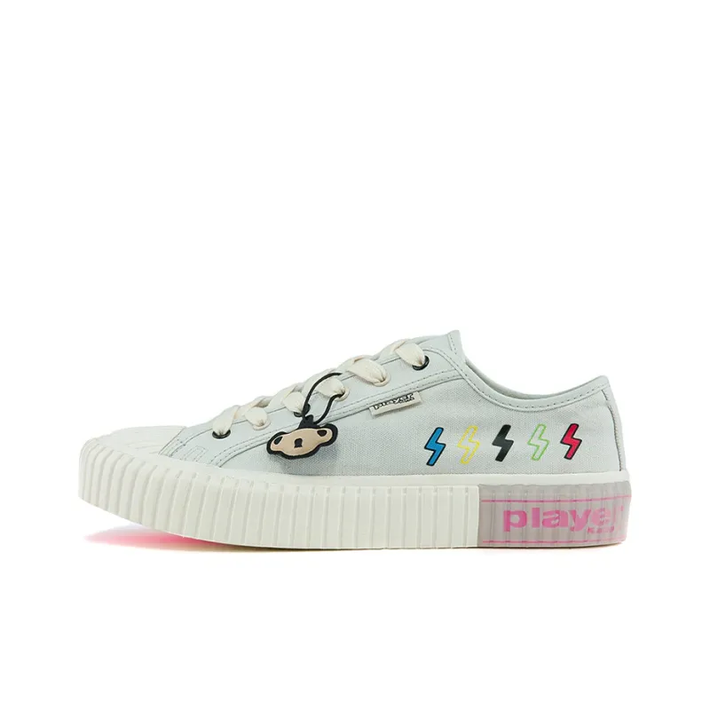 Kappa Kappa Player Series Wear-Resistant Low-Top Canvas Shoes Women's Glacier Gray-0