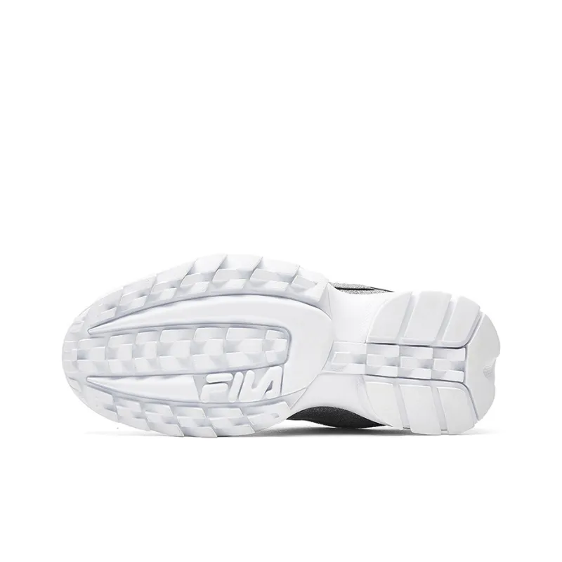 FILA Disruptor 2 Cushioning Anti-Slip Wear-Resistant Breathability Low-Top Chunky Sneakers Women's Silver Gray-4