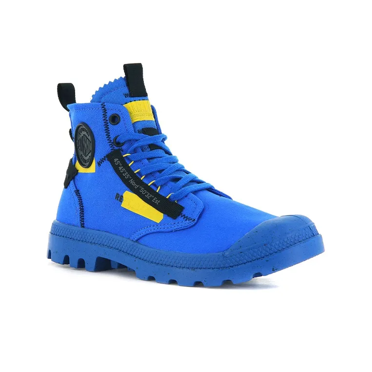 Palladium Pampa Hi Re-Craft Anti-Slip And Wear-Resistant Breathable High-Top Canvas Shoes Unisex Blue-2
