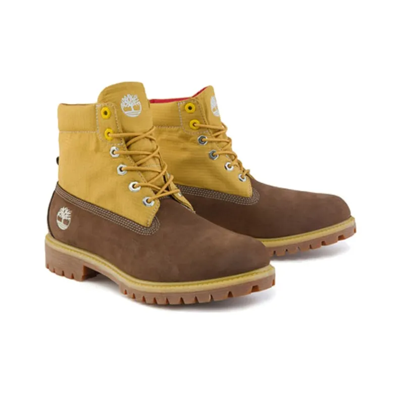 Timberland Premium 6 Inch Waterproof Boots 'Brown Nubuck With Wheat'-2