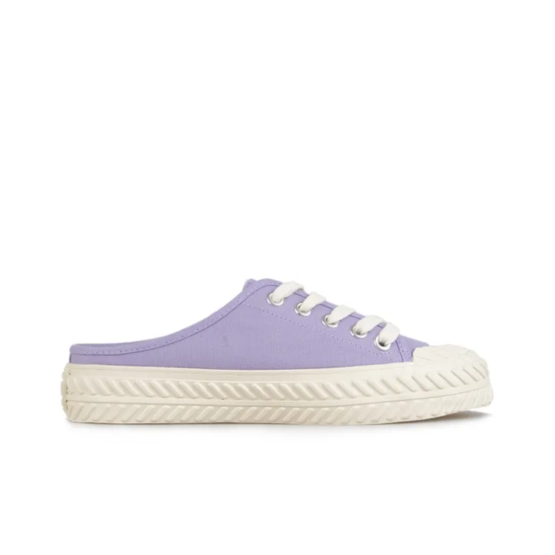 MLB Playball Mule Anti Slip Wear Resistant Low Top Canvas Shoes Unisex Violet-1