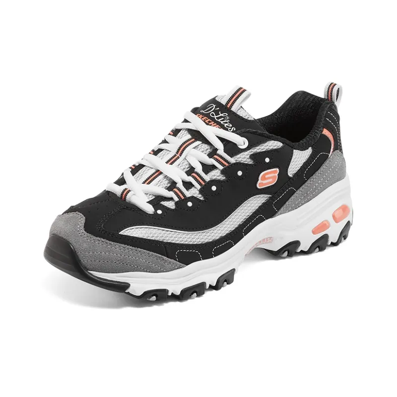 Skechers D'Lites 1.0 'Black White Gray' Women's-2