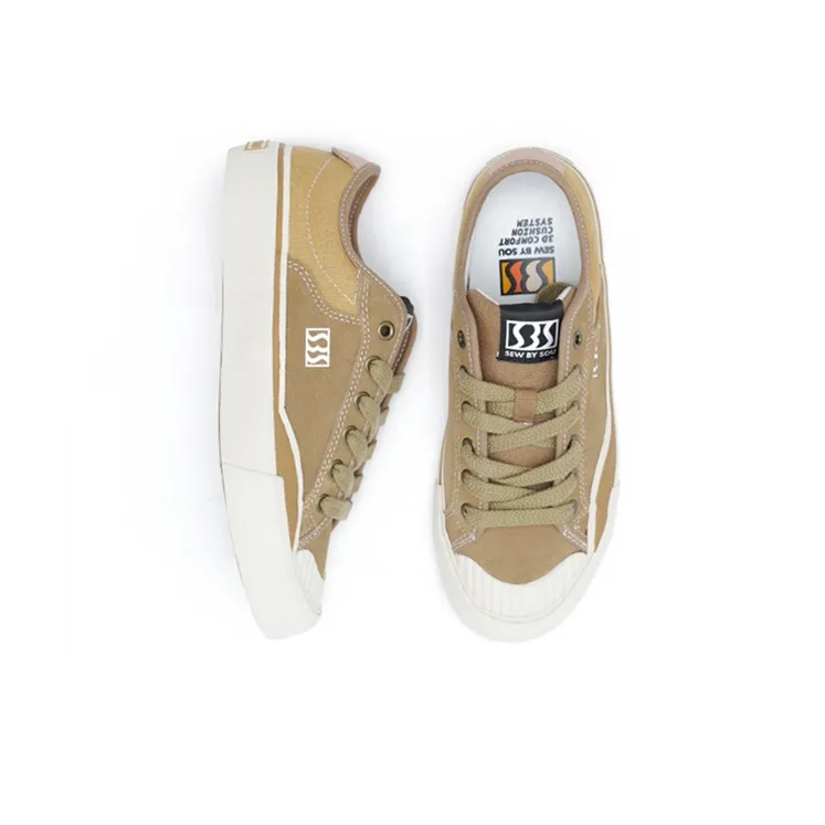 SEW BY SOU LAB Collection Canvas Shoes Unisex Brown Yellow-4