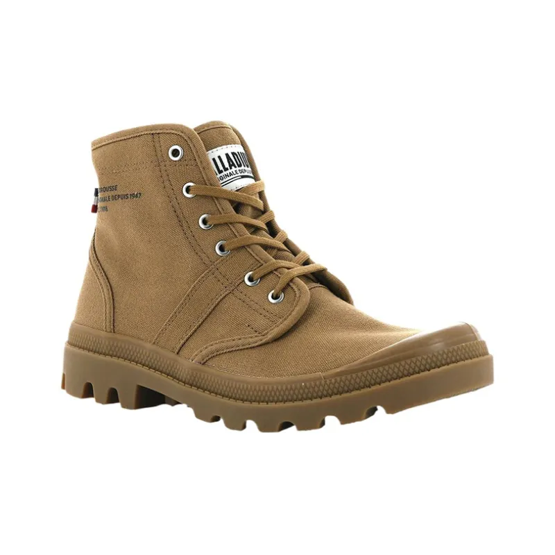 Palladium Pallabrousse Legion Anti-Slip Wear-Resistant High-Top Canvas Shoes Unisex Brown-2