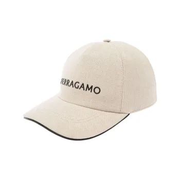 FERRAGAMO Baseball Caps Men's Ecru