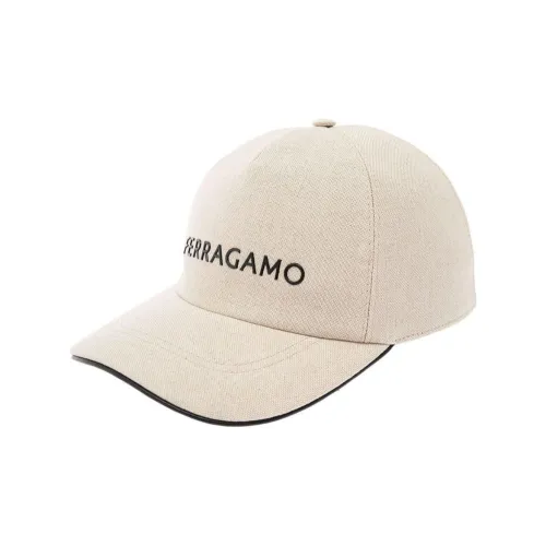 FERRAGAMO Baseball Caps Men's Ecru