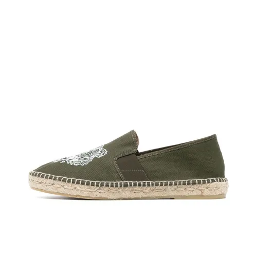 KENZO Women's Casual Shoes Men Low-Top Army Green