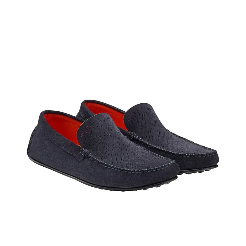 HERMES Come Casual Single Shoes Men's Deep Denim-3