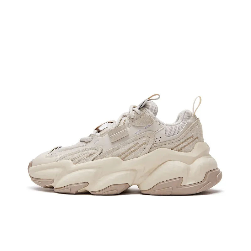 STARTER Rock Formation Series Cushioned Slip Resistant Abrasion Resistant Low Top Chunky Sneakers Men's White Cap Gray-0