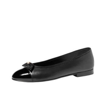 CHANEL Flat Shoes Women's Black