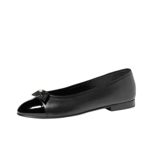 CHANEL Flat Shoes Women's Black
