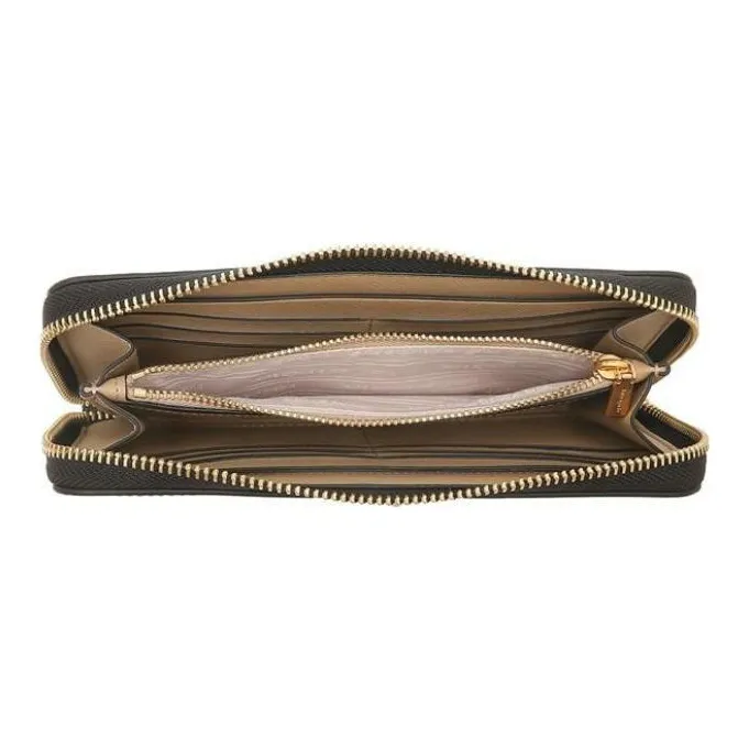 Kate Spade PVC With Leather Clutch Wallet Women's Brown & Black-5
