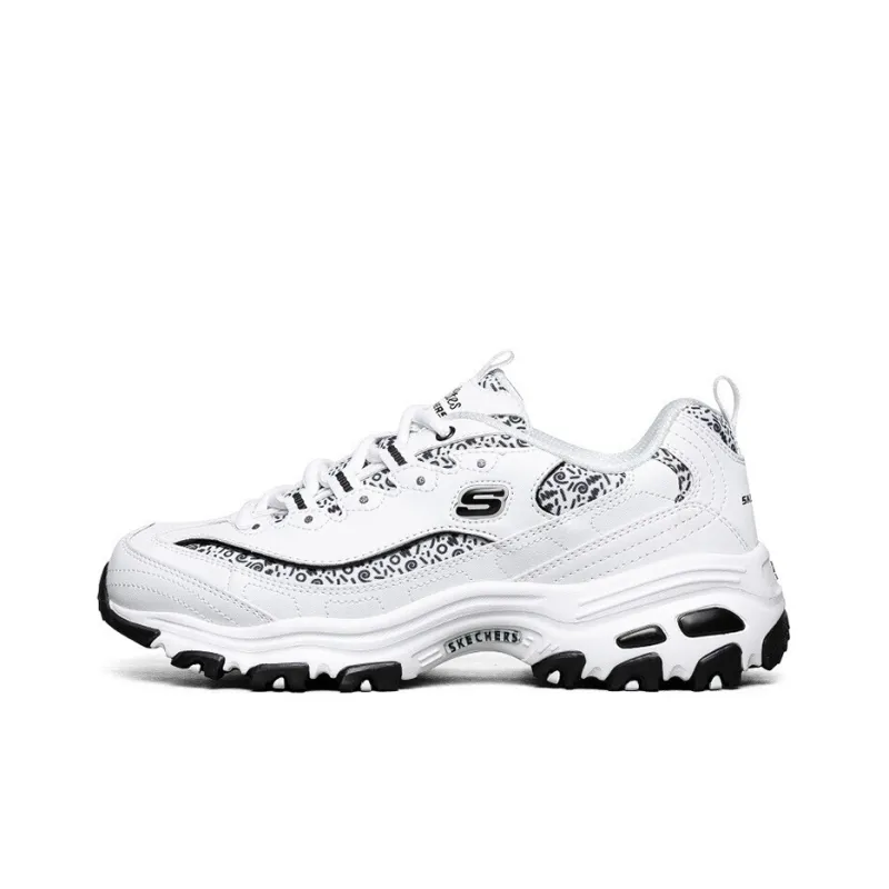 Skechers D'Lites 1.0 Low Top Sneakers White/Black Women's-0